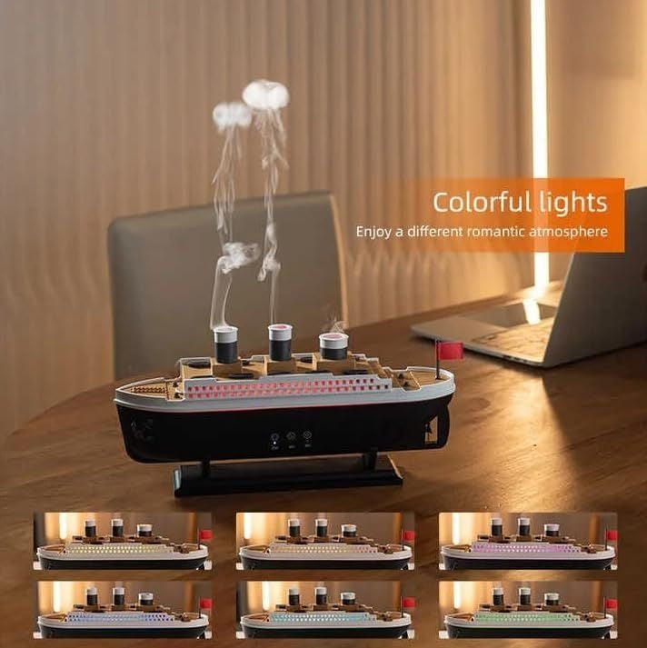 Titanic Steam Ship Design Humidifier Diffuser for Home Titanic Steam Ship Design Humidifier Diffuser for Home