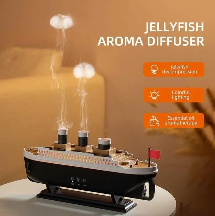 Titanic Steam Ship Design Humidifier Diffuser for Home Titanic Steam Ship Design Humidifier Diffuser for Home